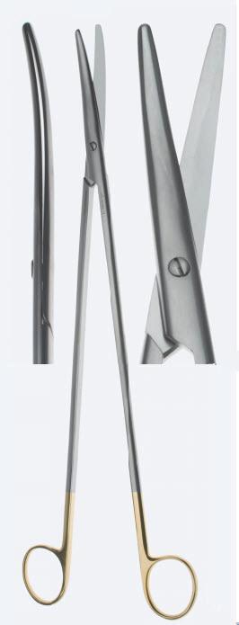 Ножиці, хірургічні, "Tönnis-Adson", "Power TC", дисекційні, вигнуті, тупокінцеві, загальна довжина 350 мм, 14". Бренд - Asanus Medizintechnik Gmb, Німеччина